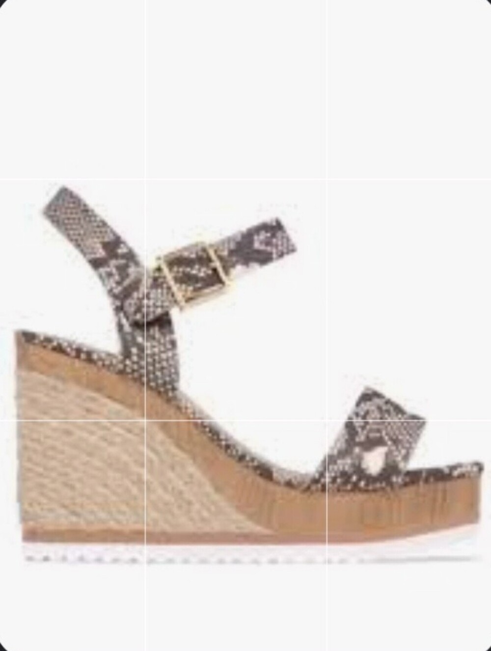 Espadrille Platform Snakeskin Ankle Buckle By SODA Size 10 Womens NEW